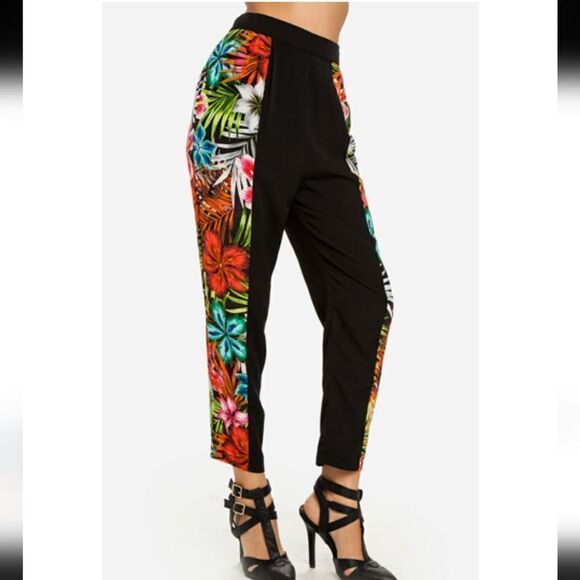 Revolve Silk Tropical Joggers  - Picture 1 of 10